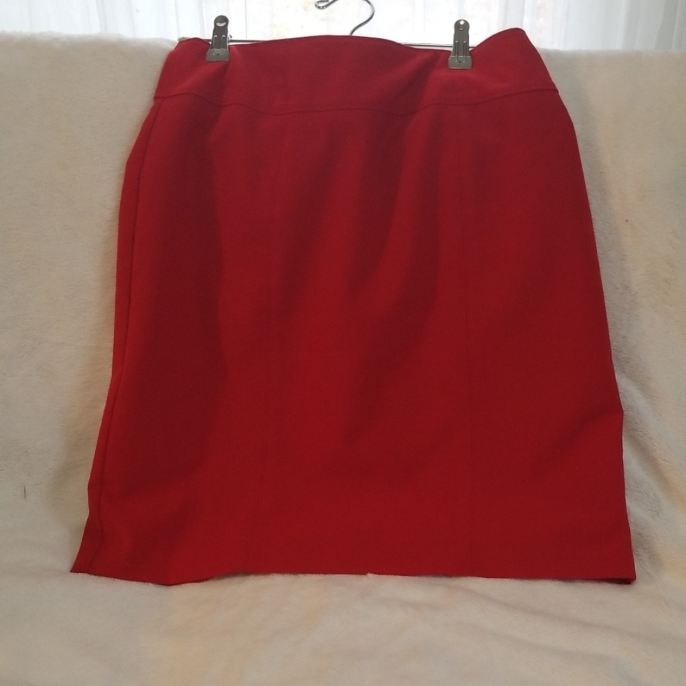 A short red skirt, size 12